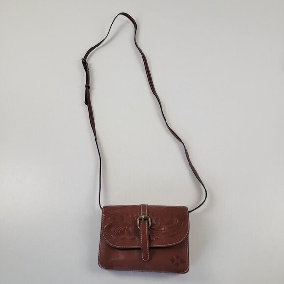Patricia‎ Nash Small Handbag The Torri Crossbody Bag Tooled Italian Leather Euc